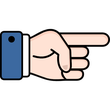 Right Hand Pointer With Shirt Cuff icon