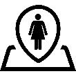 Female Toilet Location icon