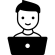 Computer Internet Man icon