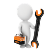 IconRepairman Fond Illustration Toolbox Blanc 3D icon