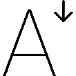 Character Size Decrease Line icon