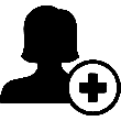 Female User Add icon