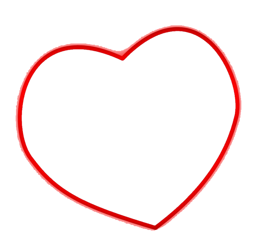 heart outline with transparent background