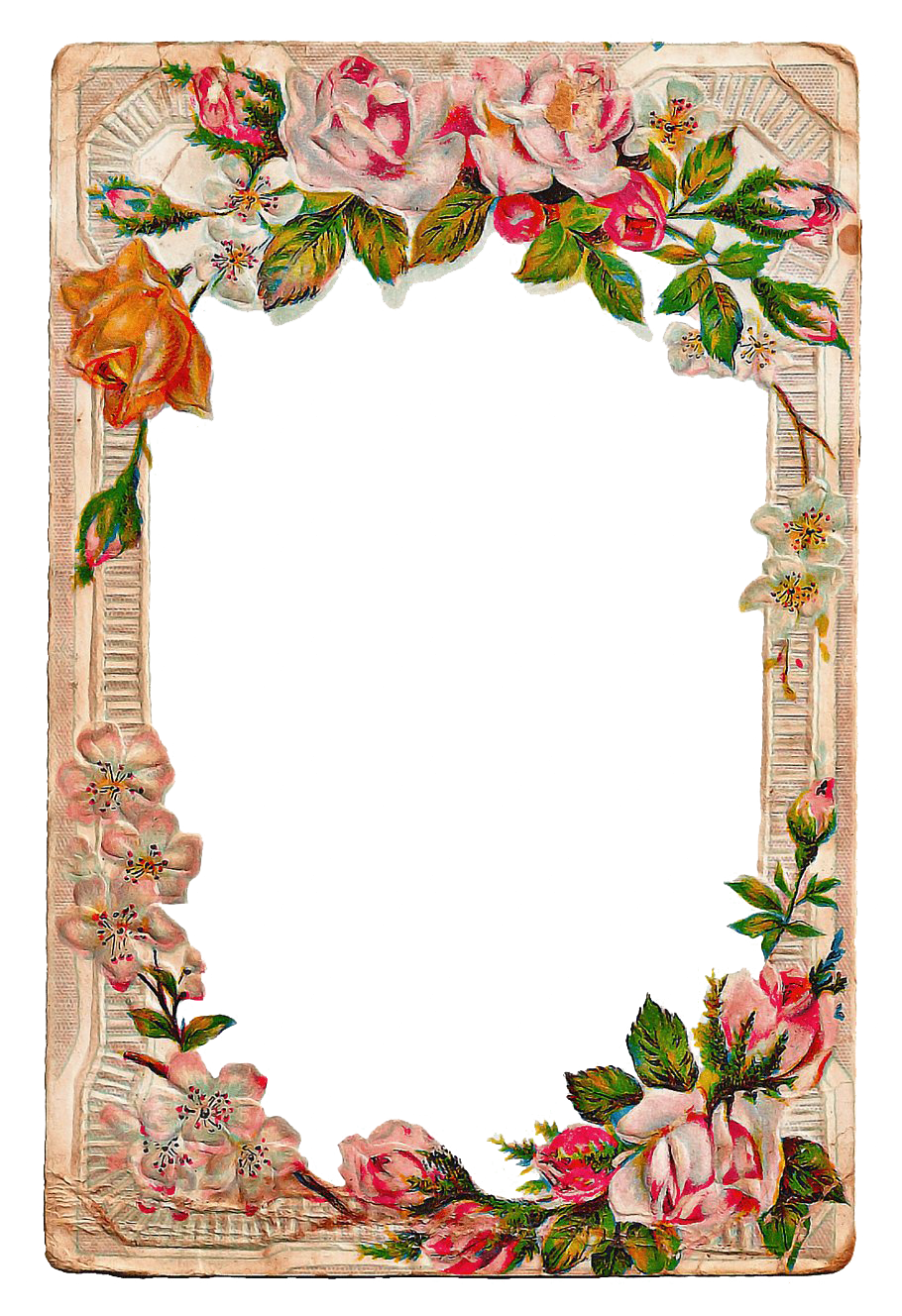 vintage flower design border