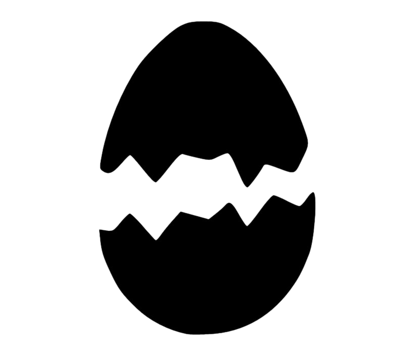 Easter Painted Eggs Cracked PNG (Isolated-Objects)