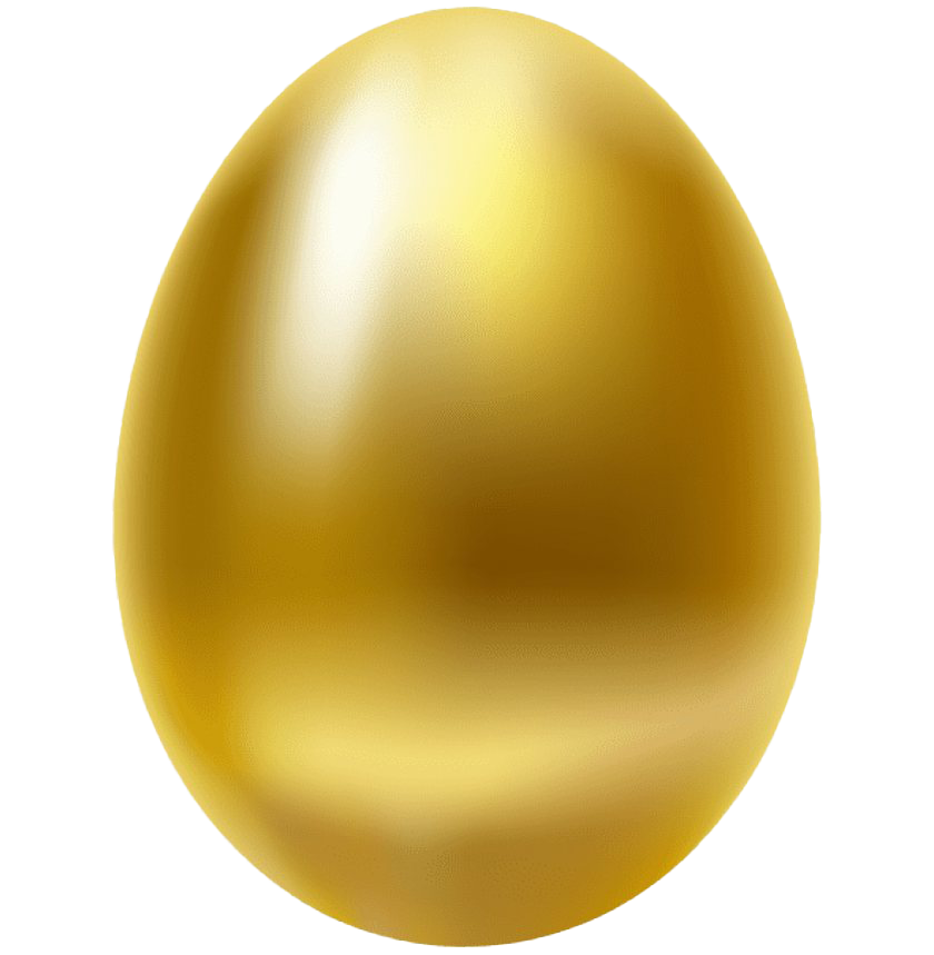 Easter Golden Eggs PNG transparent Ai generative 24680786 PNG