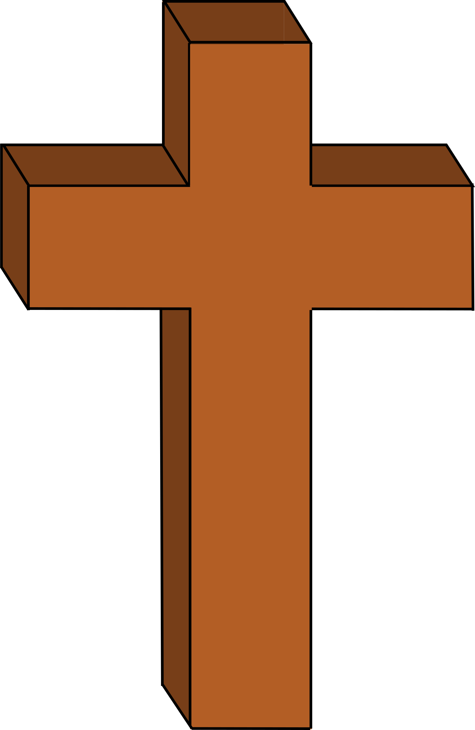 wooden cross on hill clipart