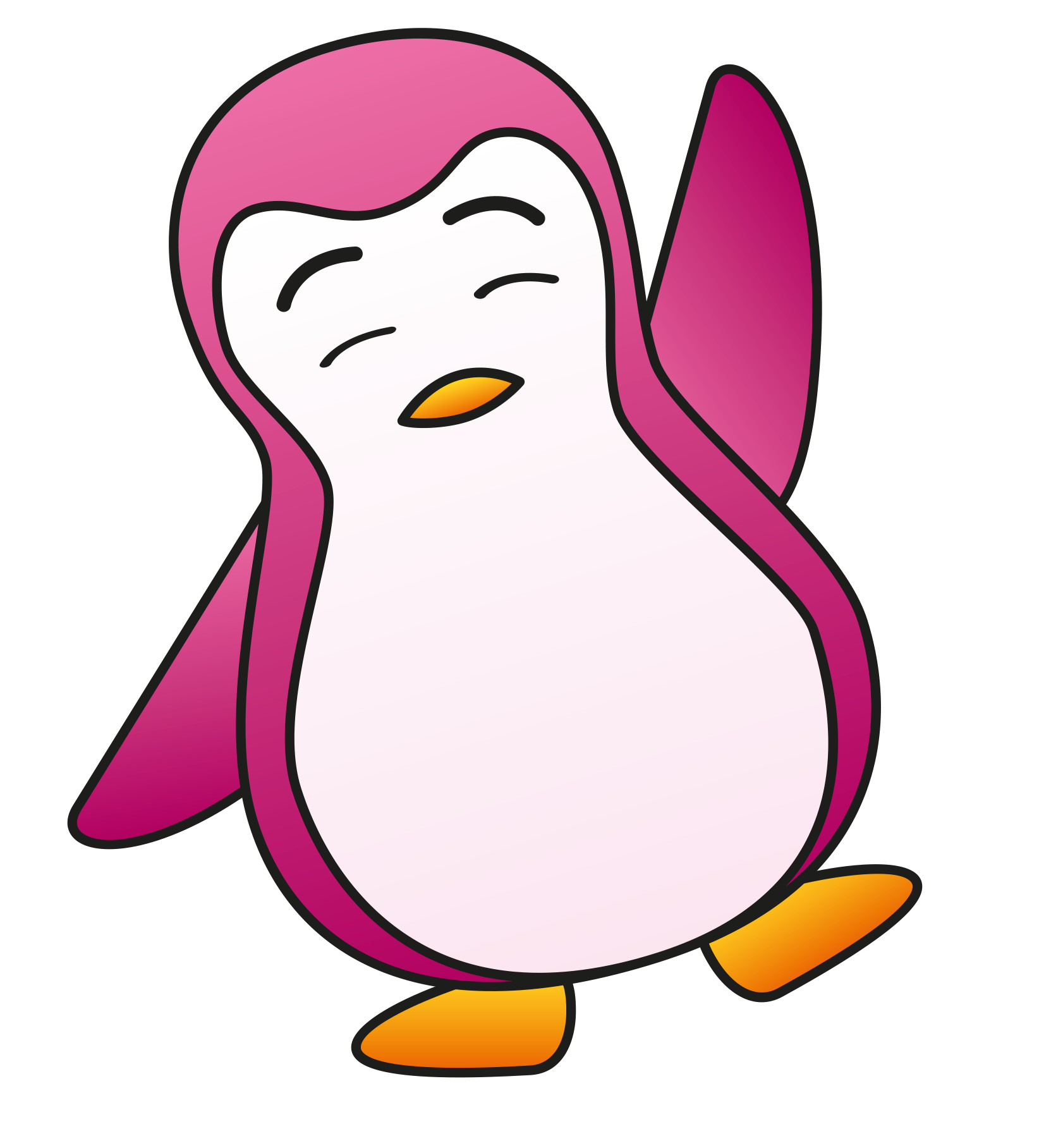 pink penguin clip art