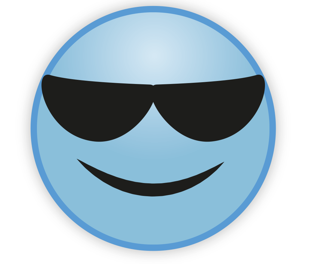 awesome blue smiley face