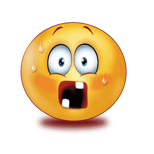 Fearful Face Emoji with red color on transparent background PNG - Similar  PNG