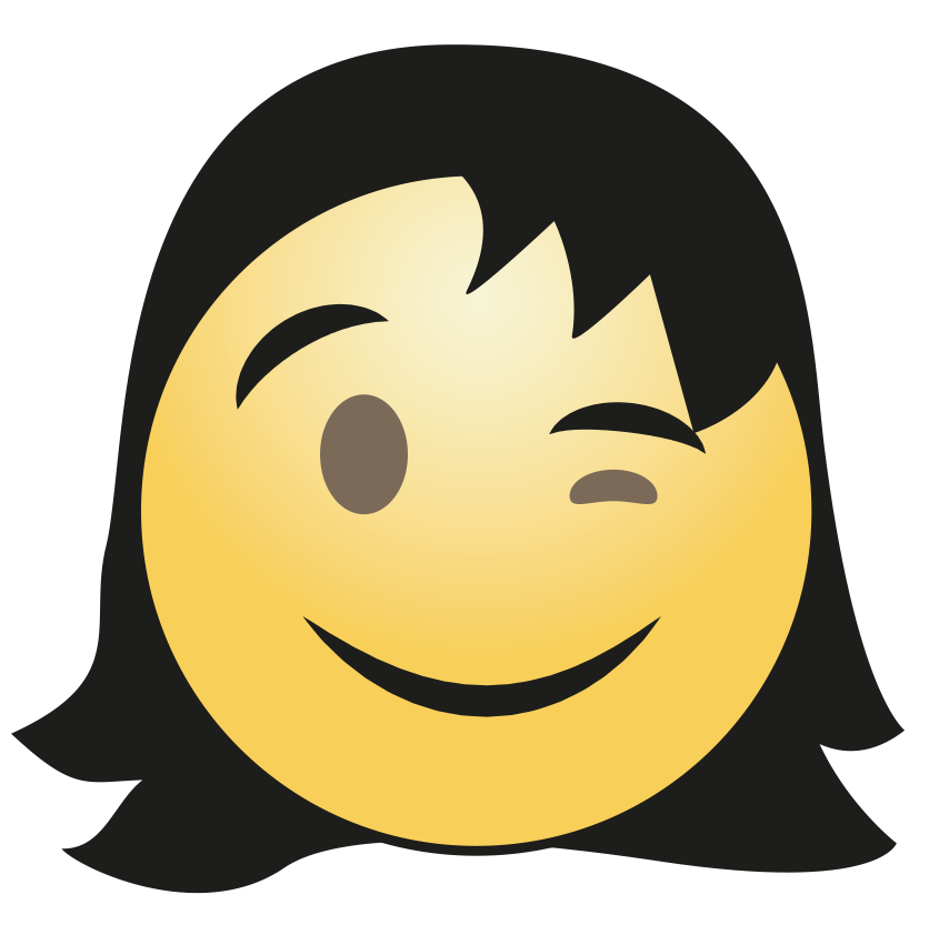 female smiley face clip art