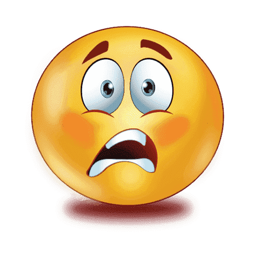 Fearful Face Emoji with red color on transparent background PNG - Similar  PNG