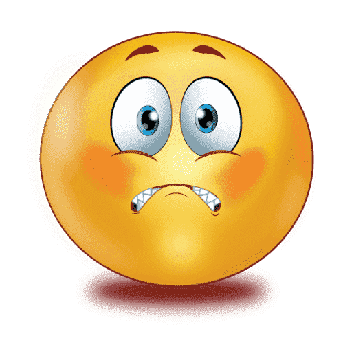 Frightened face emoticon symbol transparent png