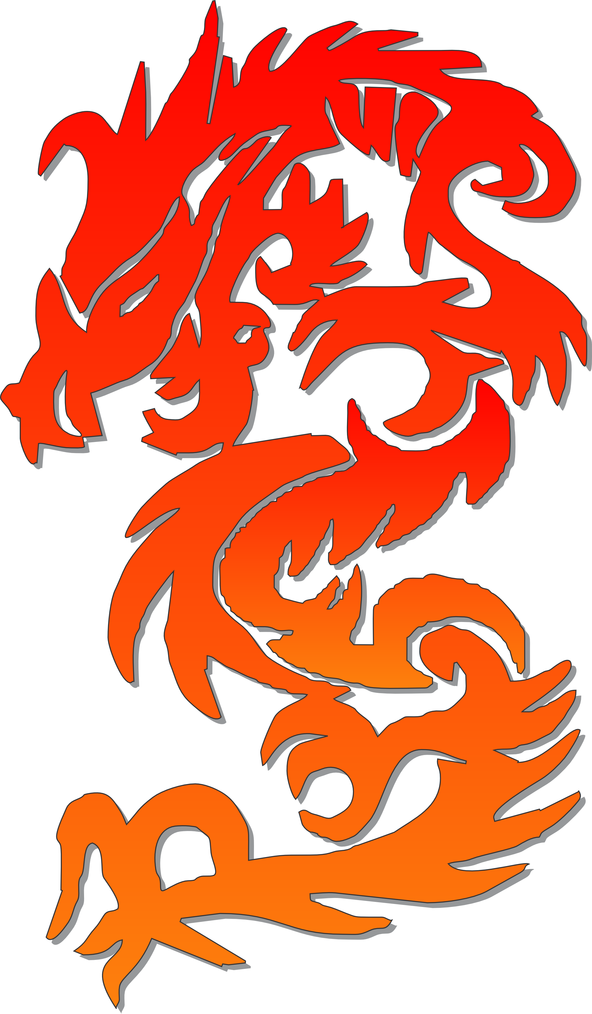 red chinese dragon png