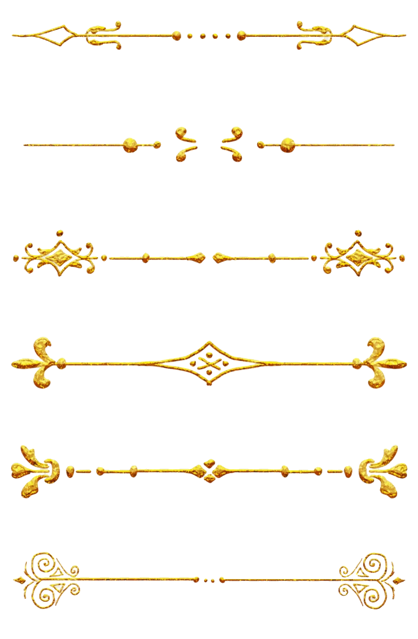 decorative gold line png