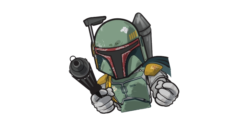 boba fett logo vector