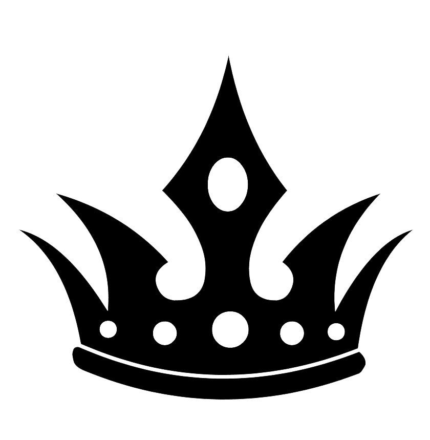 king crown logo black and white