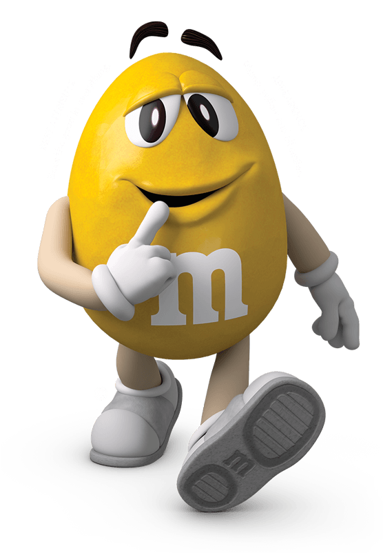 yellow m and m