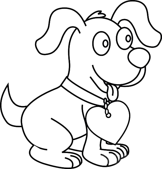 dog clipart black and white png