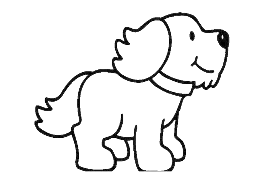 dog clipart black and white png