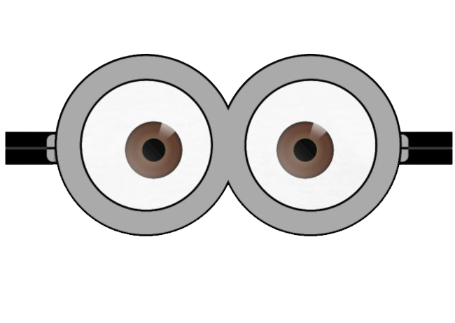 minion eye clipart black and white school