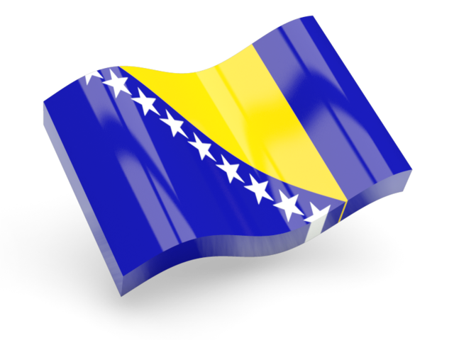 bosnian flag waving