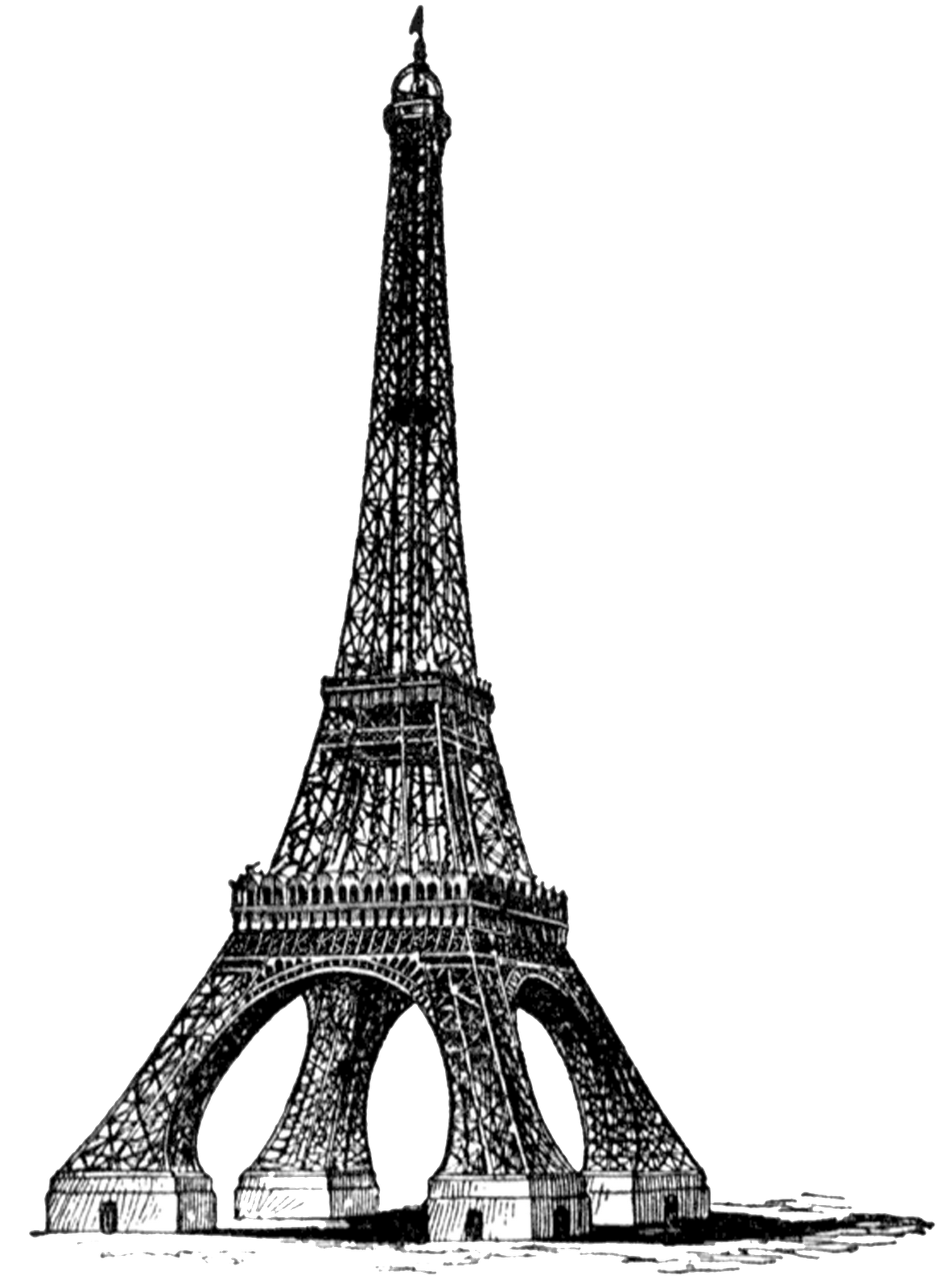 Eiffel Tower Drawing png download - 2000*3637 - Free Transparent