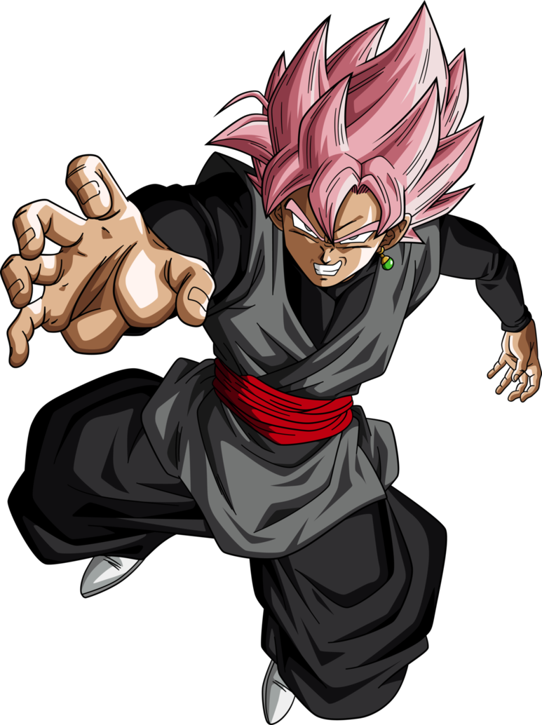 Goku Black, black haired anime character facing back transparent background  PNG clipart