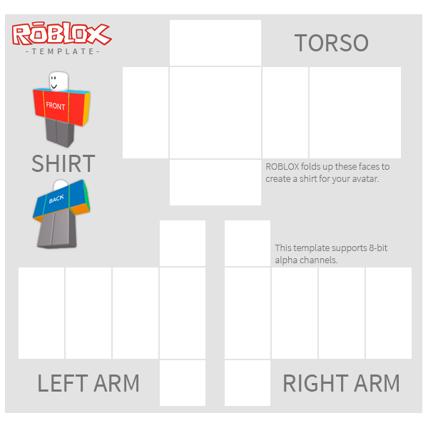 Roblox Shaded Shirt Template PNG HD