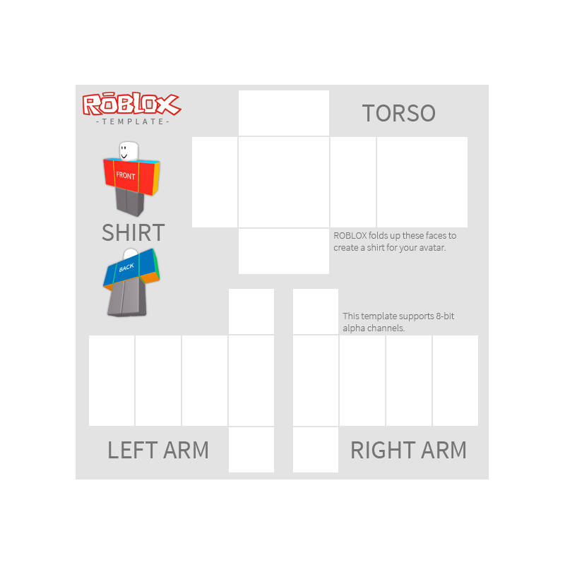 Download Roblox Images Shaded Shirt Template HQ PNG Image