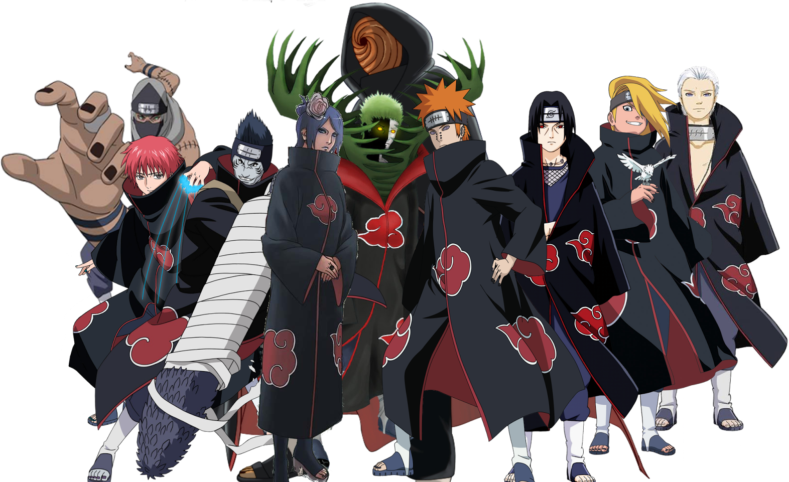 Akatsuki Render , Naruto Akatsuki Clan transparent background PNG clipart