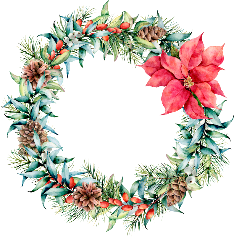 wreath clipart transparent background