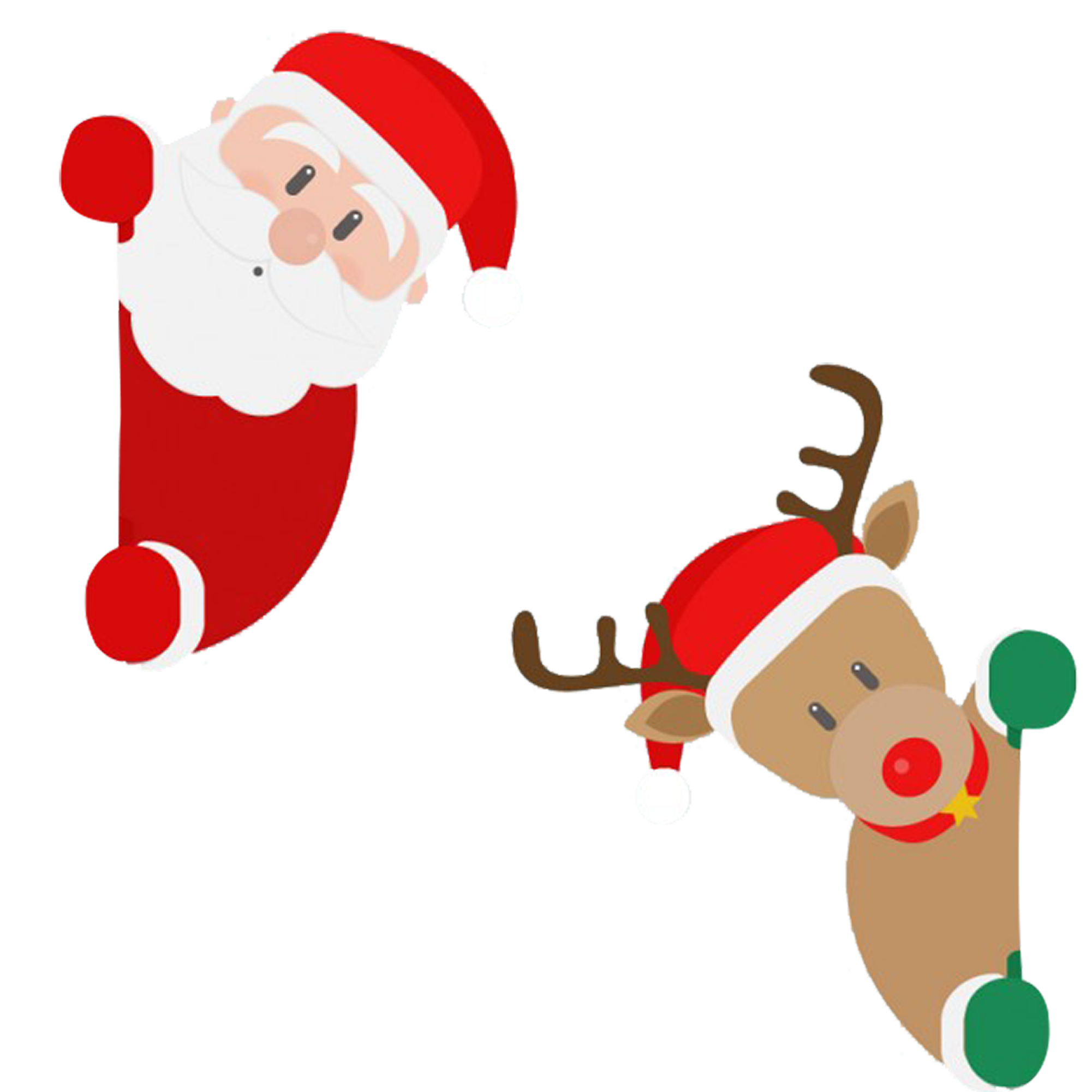 free santa running clipart png