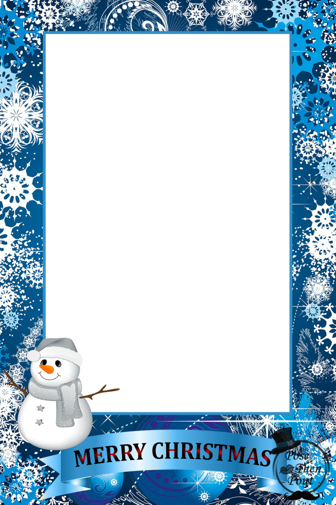 blue christmas border