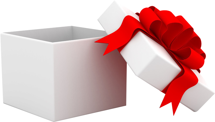 open christmas gift box