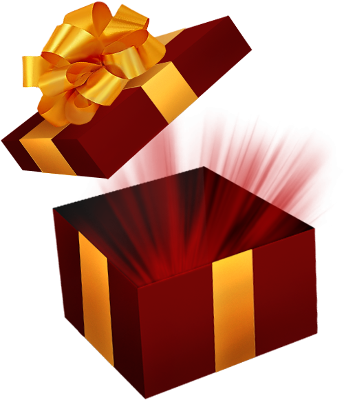 Surprise Gift PNG Picture, Opened Surprise Christmas Gift