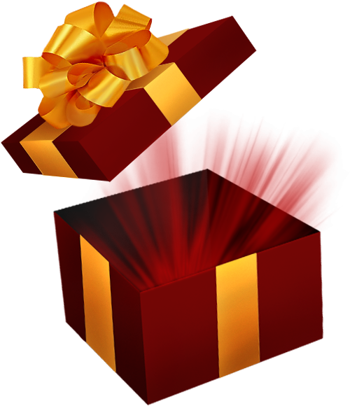 open christmas box png