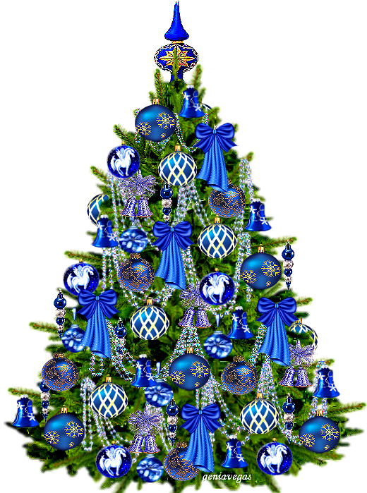 blue christmas tree png