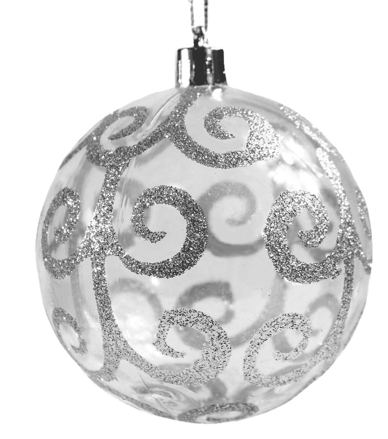 silver christmas ornament png