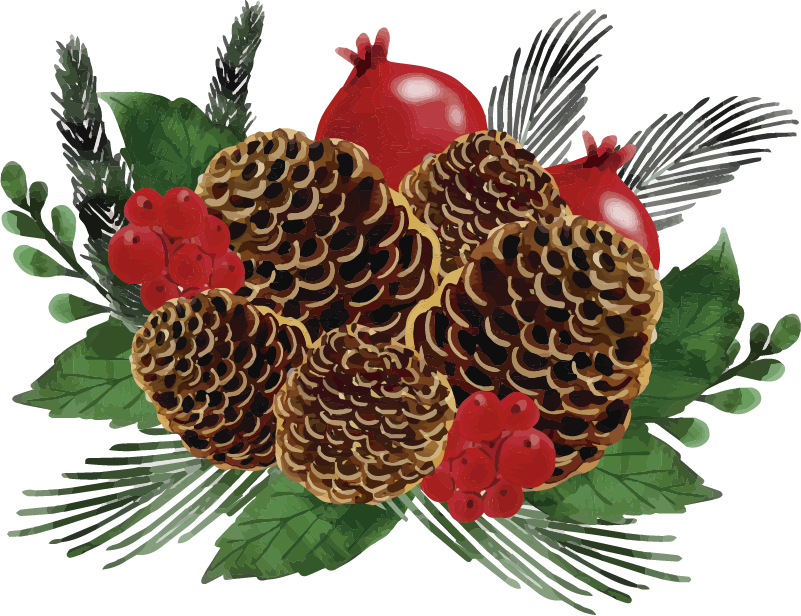 christmas pine cone clip art