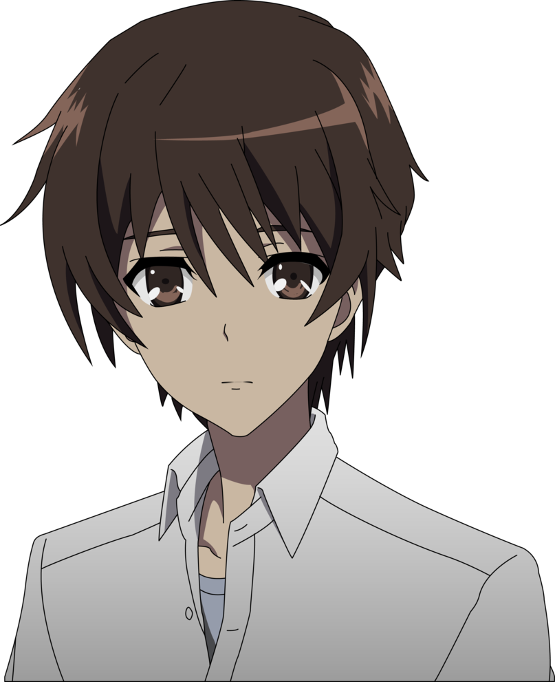 anime guy with brown hair and brown eyes