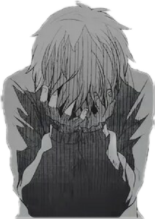 anime sad guy crying
