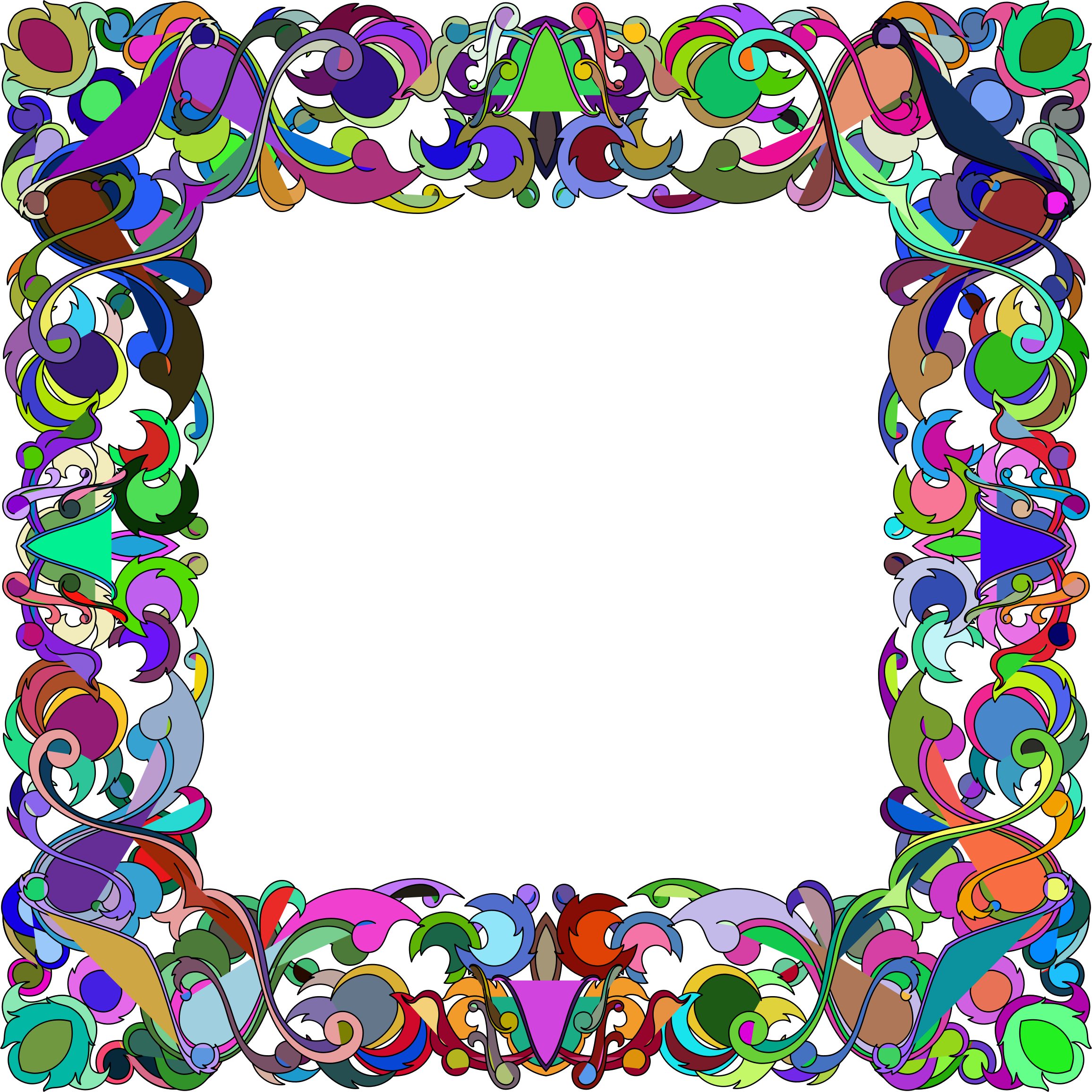 colorful abstract border design