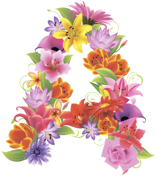 Alphabet Floral PNG Transparent Images Free Download