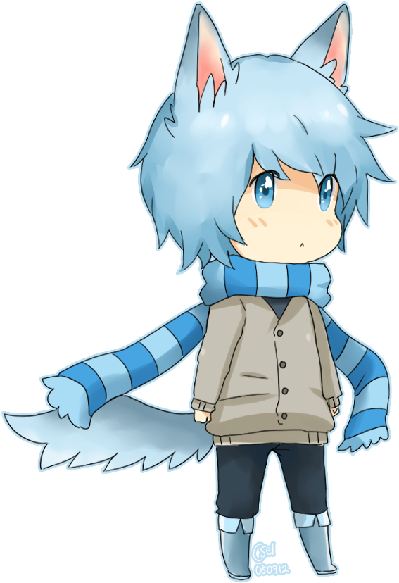 boy chibi with hoodie