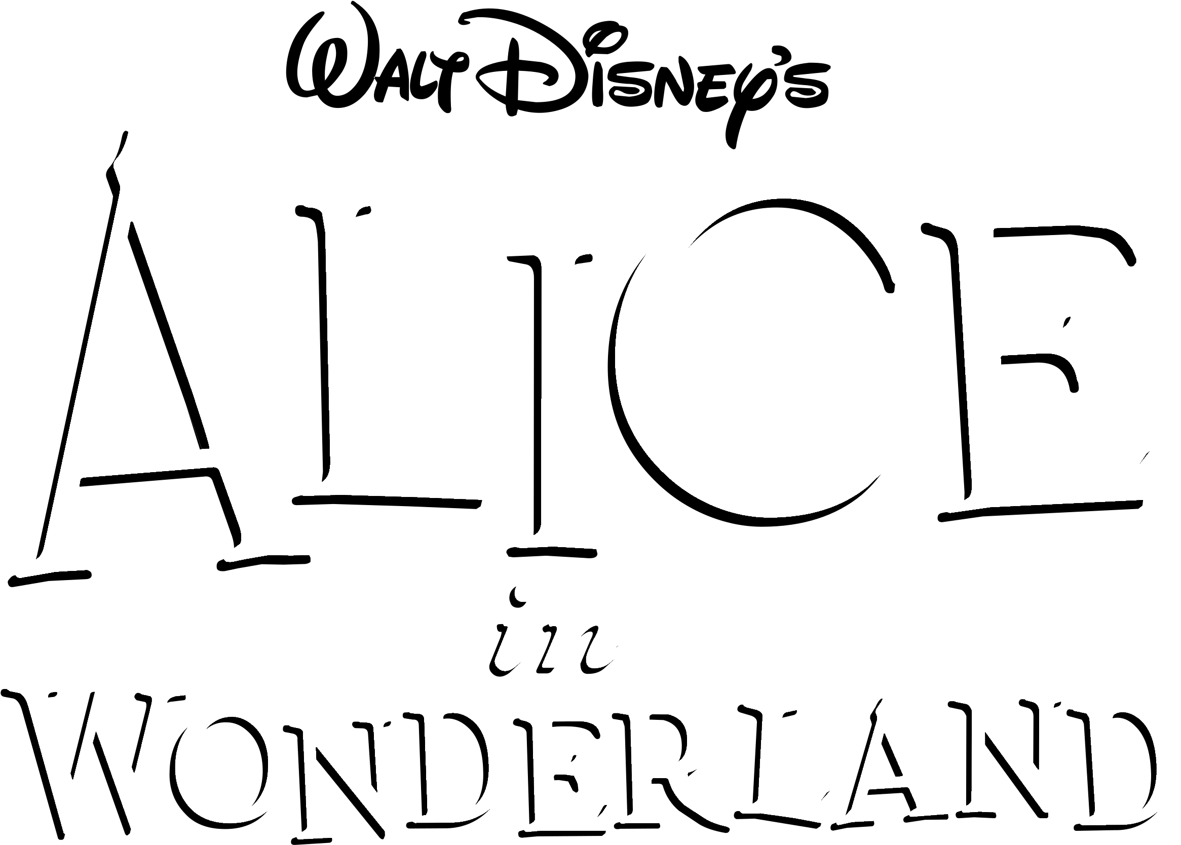 alice in wonderland logo png