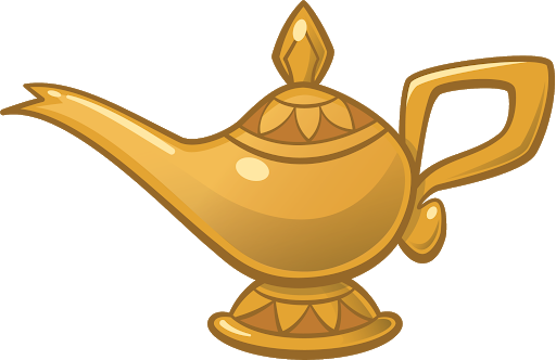 Aladdin lamp - Lampara Aladino Stock Photo