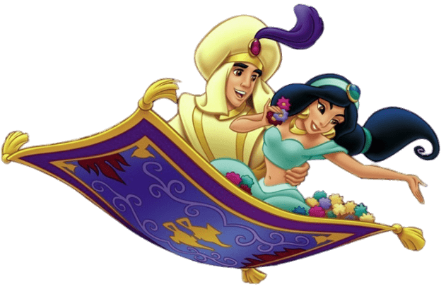 aladdin and jasmine on carpet wallpaper