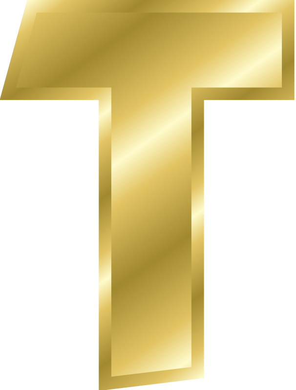 Gold Letters transparent background PNG cliparts free download