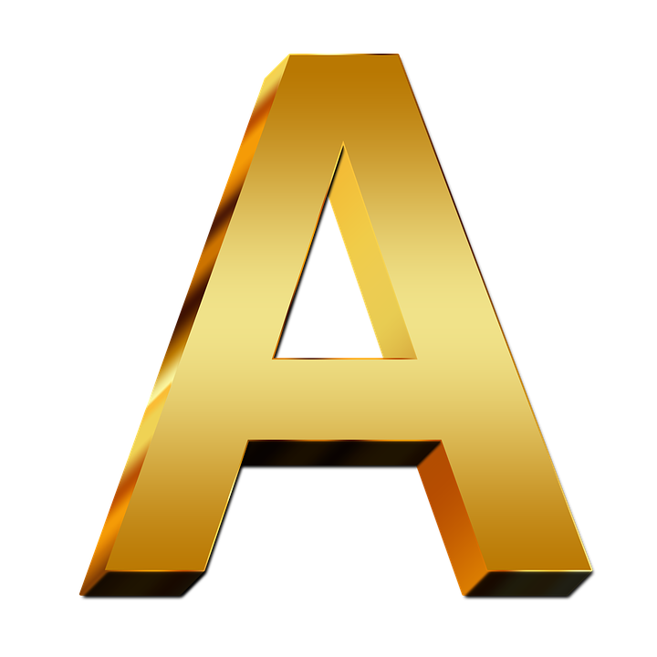 Gold Letters transparent background PNG cliparts free download